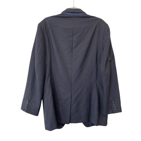 Banana Republic Blazer Jacket Size 42R Modern Fit Pinstripe Wool Blend Business - Picture 2 of 9